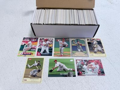 Baseball Card Lot ~500 Cards Fleer Donruss Upper Deck 2000s Cardinals Braves w/ Box