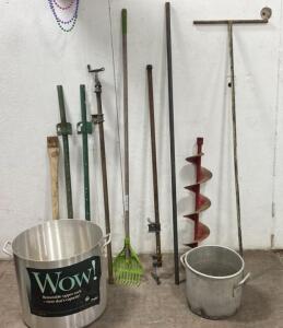 Vintage Outdoor Tools, Hole Digger - Stock Pots and More