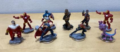 Disney Infinity 2.0 Figure Lot (8) Marvel, Star Wars, Randall, Thor, Iron Man, Cap, Chewbacca