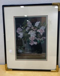 Framed Original "Lilacs" by Joseph W. Kane (1984), 23x28&rdquo;, Signed, Novice Exhibition Entry