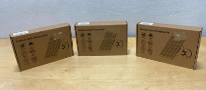 (3) Unopened DEHKATA Trail Camera Solar Panel, 5W, Mono-silicon, IP66, 360&deg; Mount, Barcode X003LHX8K9