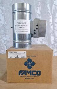 (1) FAMCO AD05120ES - Motorized Damper - Normally Open - 120 Volt W/End Switch, 5"