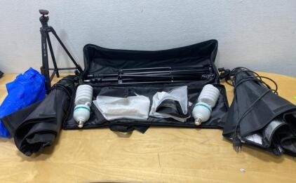 Neewer 2-Softbox Continuous Lighting Kit, 2x85W Bulbs, 2 Stands, Carry Case, Extra Tripod