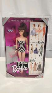 Barbie 35th Anniversary 1959 Reproduction, Mattel #11792, New in Box, Brunette, Accessories
