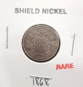 (1) 1868 RARE Shield Nickel Coin