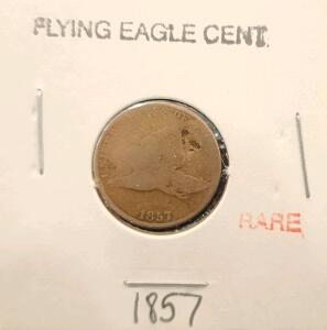 (1) 1857 RARE Flying Eagle Cent Coin