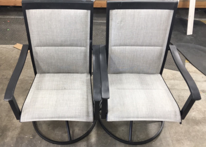 (2) Outdoor Swivel Chairs
