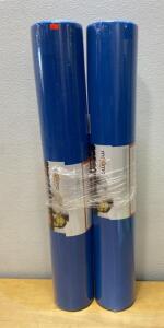 (2) Maximo Fitness Foam Roller Blue 17.7"x5.9" High-Density EVA, Exercise Guide, New, Barcode 400476