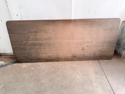 Rectangular Folding Table 72"x30", Laminate Top, Metal Legs, Brown Finish, Commercial Grade