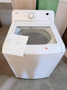 LG WT7000CW Top-Load Washer, 4.5 cu ft, Stainless Drum, Digital Control, White, Energy Star