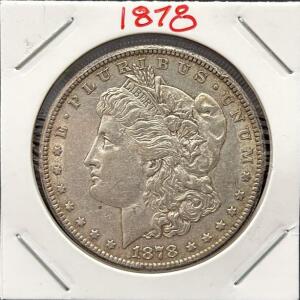 1878-S Morgan Silver Dollar, San Francisco Mint, 90% Silver, 38.1mm, 26.73g