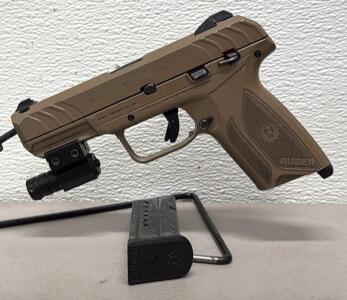 Ruger Security-9 FDE 9mm Pistol, 4" Barrel, 15+1, Rail Light/Laser, SN 383-43597