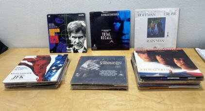 Large Lot of Classic & Award-Winning Movie LaserDiscs &ndash; Patriot Games, Schindler&rsquo;s List, Rain Man+
