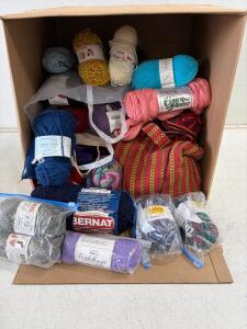 Assorted Premium Yarn Lot &ndash; Cascade, Patons, Berroco, Regia, DK/Worsted/Sock, 18+ Skeins, Multi-color