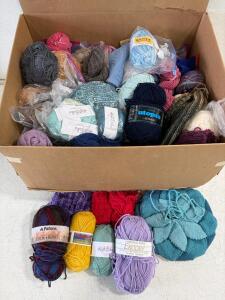 Large Mixed Yarn Lot, Patons, Plymouth Encore, Knit Picks CotLin, Wool, Acrylic, Cotton