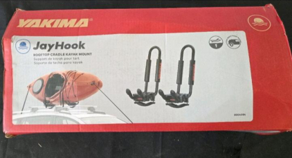 Yakima JayHook Rooftop cradle kayak mount with hardare. please inspect in person and see photos.