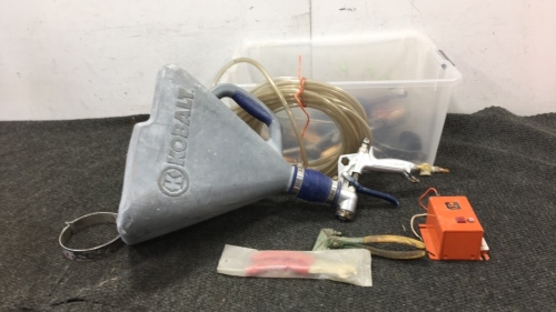 Various Tools, Hose, and Paint Sprayer