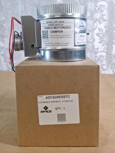 (1) FAMCO ADC624ESSTC - Motorized Damper - Normally Closed - 24 Volt W/End Switch, 6"
