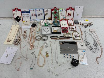 Large Assorted Women's Fashion Jewelry & Watches Lot, Timex, Time and Tru, Vieste