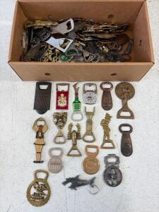 Lot of 50+ Collectible Vintage Metal Bottle Openers &ndash; Souvenir, Disney, Germany, Animals