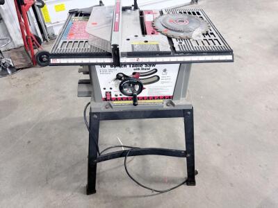 ACE 10" Bench Table Saw with Stand, 13 Amp, 5000 RPM, Serial 0222777, Includes Blade