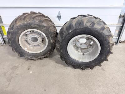 Trelleborg TM700 Gen2 16.9-24 R-1 Tractor Tires with 8-Bolt 24" Wheels Pair