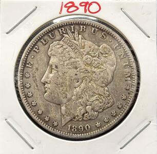 1890-O Morgan Silver Dollar, New Orleans Mint, 90% Silver, Circulated Condition