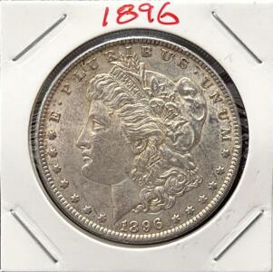 1896 Morgan Silver Dollar, 90% Silver, Philadelphia Mint, Circulated, Original Liberty Design