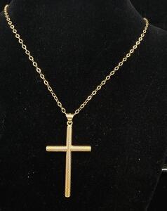 (1) Gold-Plated .925 Silver Cross Necklace