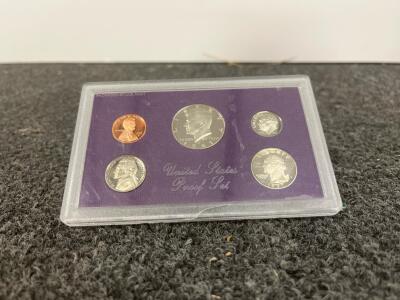1973 U.S. Proof Coin Set & 1975 24K Gold-Plated Commemorative Penny, Edition A117, Boxed