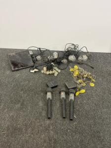 Lot of Assorted Solar Outdoor String Lights & Garden Stake Lights, LED, 3 Solar Panels