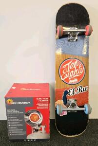 Mr. Heater MH15T Propane Tank Top Heater & Kids Skateboard