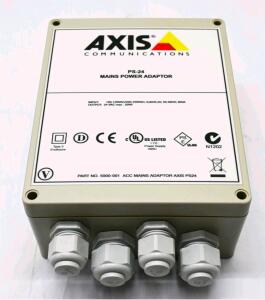 Axis 23XD Pole Wide Mount Kit 21764 & PS-24 24VAC Power Adaptor 5000-001, Complete, Axis Comm