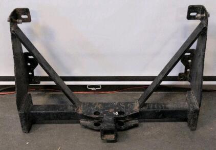 Tractor Category 2 Three-Point Hitch Receiver Drawbar Adapter, 2" Receiver, Heavy-Duty Steel