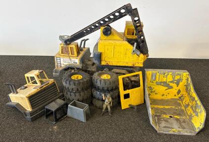 Vintage Tonka Turbo-Diesel Crane Truck Lot &ndash; Pressed Steel, 1979-82, Parts & Accessories