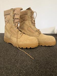 McRae Footwear Desert Tan Combat Boots, Military Hot Weather, USA-Made, Boxed, Size 16 R