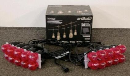 (2 Sets) Artika Solar Blaze 20 LED Solar String Lights (Each) 49 ft, IP65, Shatterproof, Warm White
