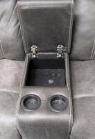 Manual Dark Charcoal Reclining Loveseat Sofa With Center Console And Cup Holders &ndash; 2 Seats - 2
