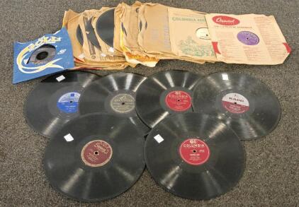 20 Vintage 78 RPM Shellac Records - Columbia, Capitol, MGM, Kapp, Various Sleeves
