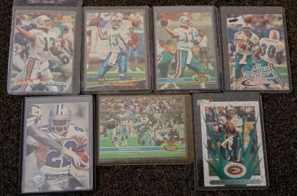 7 Assorted Dan Marino And Emmit Smith Football Cards