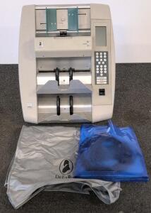 De La Rue 2800018 Currency Counter/Sorter, 115VAC, SN 0063425, With Cover & Manual