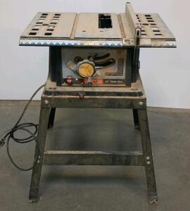 Ryobi 10" Table Saw On Metal Stand