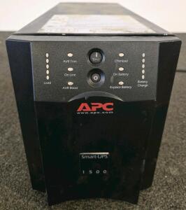 APC SUA1500 Smart-UPS 1500VA 980W Tower, 8 Outlets, USB/Serial, 120V, User-Replaceable Battery