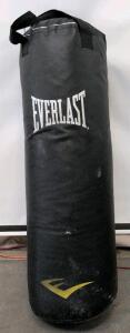 Everlast Heavy Bag 70 lb, Black, Nylon Strap Suspension, Approx. 41"x13", Synthetic Shell