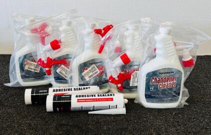 CrystalClear Pro Chandelier Cleaner 32Oz, USA Made, Sprays 25ft, Non-Toxic, MuzeFansi Adhesive Sealant