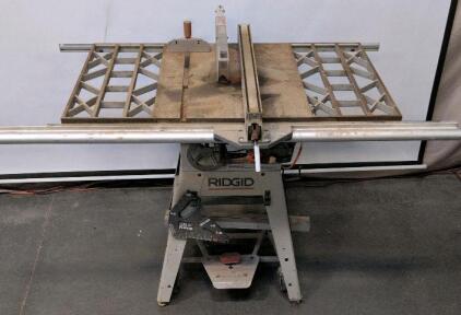 RIDGID TS3650 10" Contractor Table Saw, 1.5 HP, Mobile Base, Fence, Miter Gauge Included