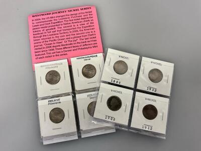 Westward Journey & Liberty V Nickel 12-Coin Set, Philadelphia & Denver, 1889-1912, 2004-2006