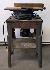 Dunlap 4" Benchtop Jointer With Stand, Vintage Cast Iron, 1/3 HP Motor