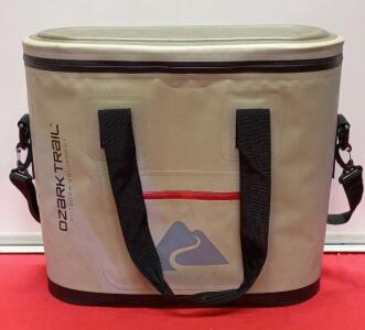 Ozark Trail 30-Can Soft-Sided Cooler Bag, Leak-Resistant, Shoulder Strap, Grey/Blue