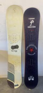 Vision Spectrum Wood Core Snowboard & Atomic Discharger Freestyle Snowboard, No Bindings 61&rdquo; And 62&rdquo;